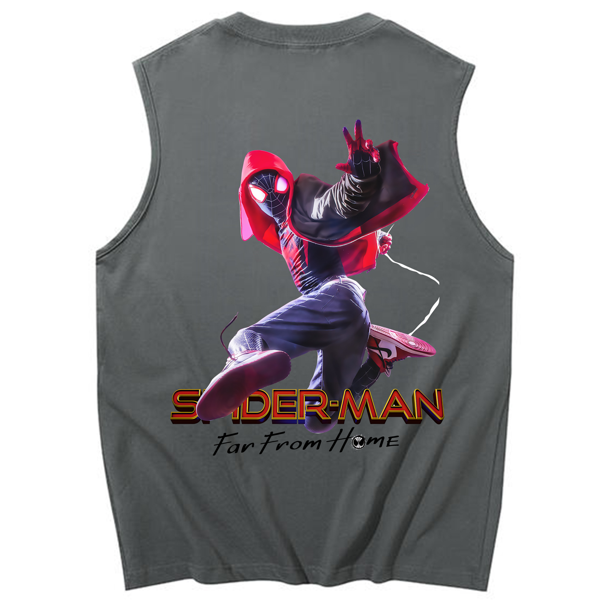 （画像用） Spider Man スパイダーマン コットン100％タンクトップ（背面プリント）